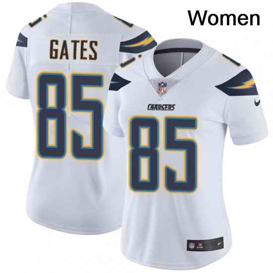 Womens Nike Los Angeles Chargers 85 Antonio Gates Elite White NFL Jersey